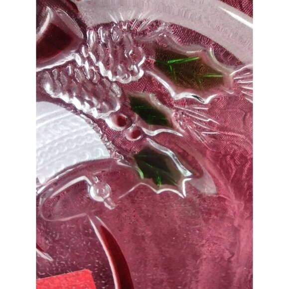 Mikasa Celebrations Crystal Glass Candy Dish Bless This Home 7 Inch Christmas - Picture 11 of 12